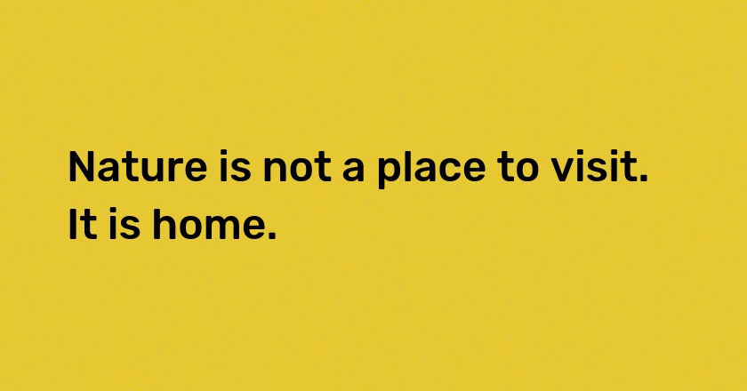 Nature is not a place to <span style="background-color:#7638FA; color: #ffff">#visit</span> It is home.