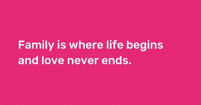 Family is where <span style="background-color:#FF7A00; color: #ffff">#life</span> begins and <span style="background-color:#FF0069; color: #ffff">#love</span> never ends..